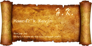 Hamrák Kevin névjegykártya
